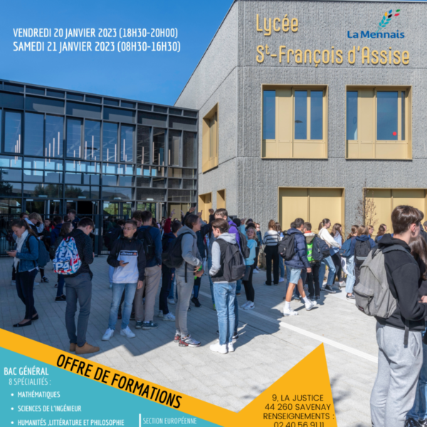 Portes ouvertes 2022 Lycée Saint François d'Assise Savenay
